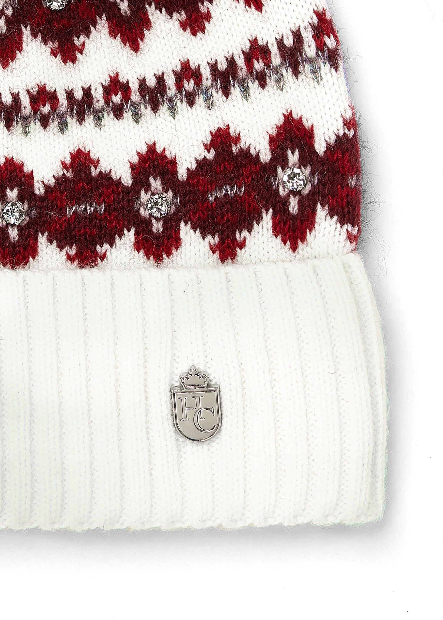 Jennifer Fairisle Bobble Hat (Natural)