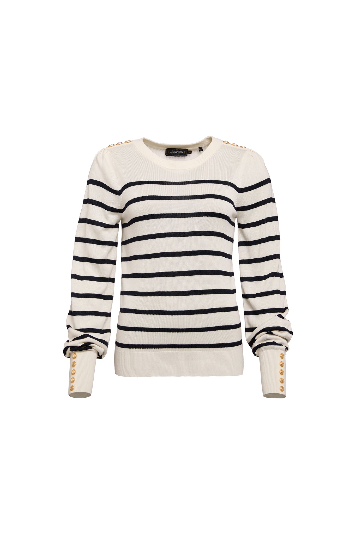 Kelsie Crew Neck Knit (Natural Stripe)