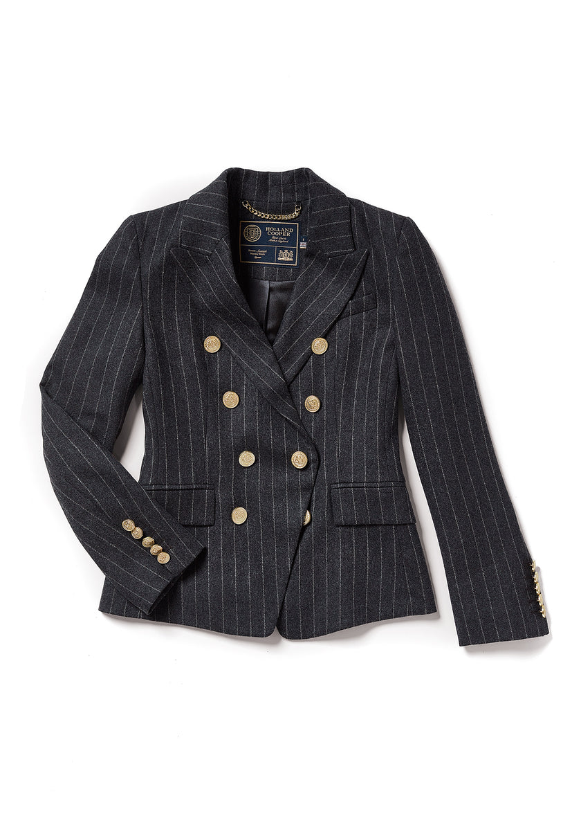 Knightsbridge Blazer (Charcoal Pinstripe)