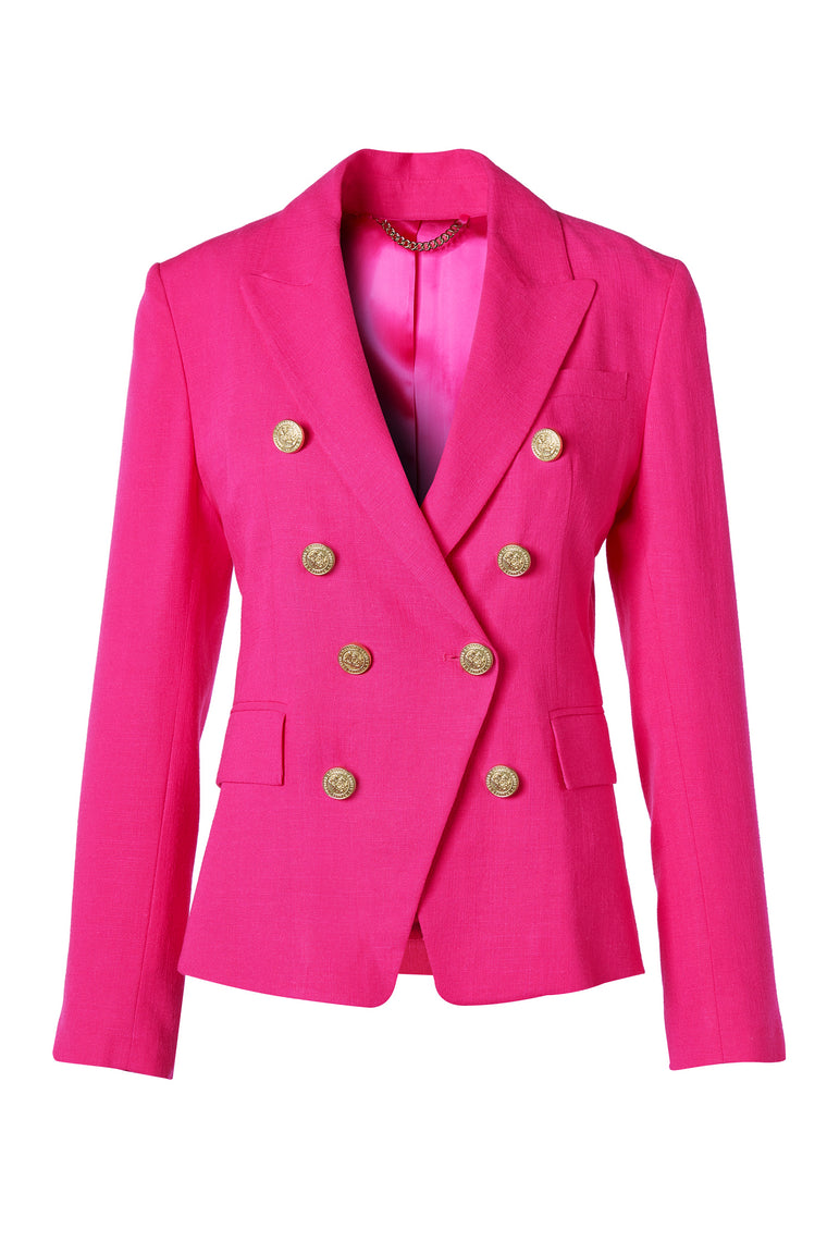 The Hot Pink Linen Suit