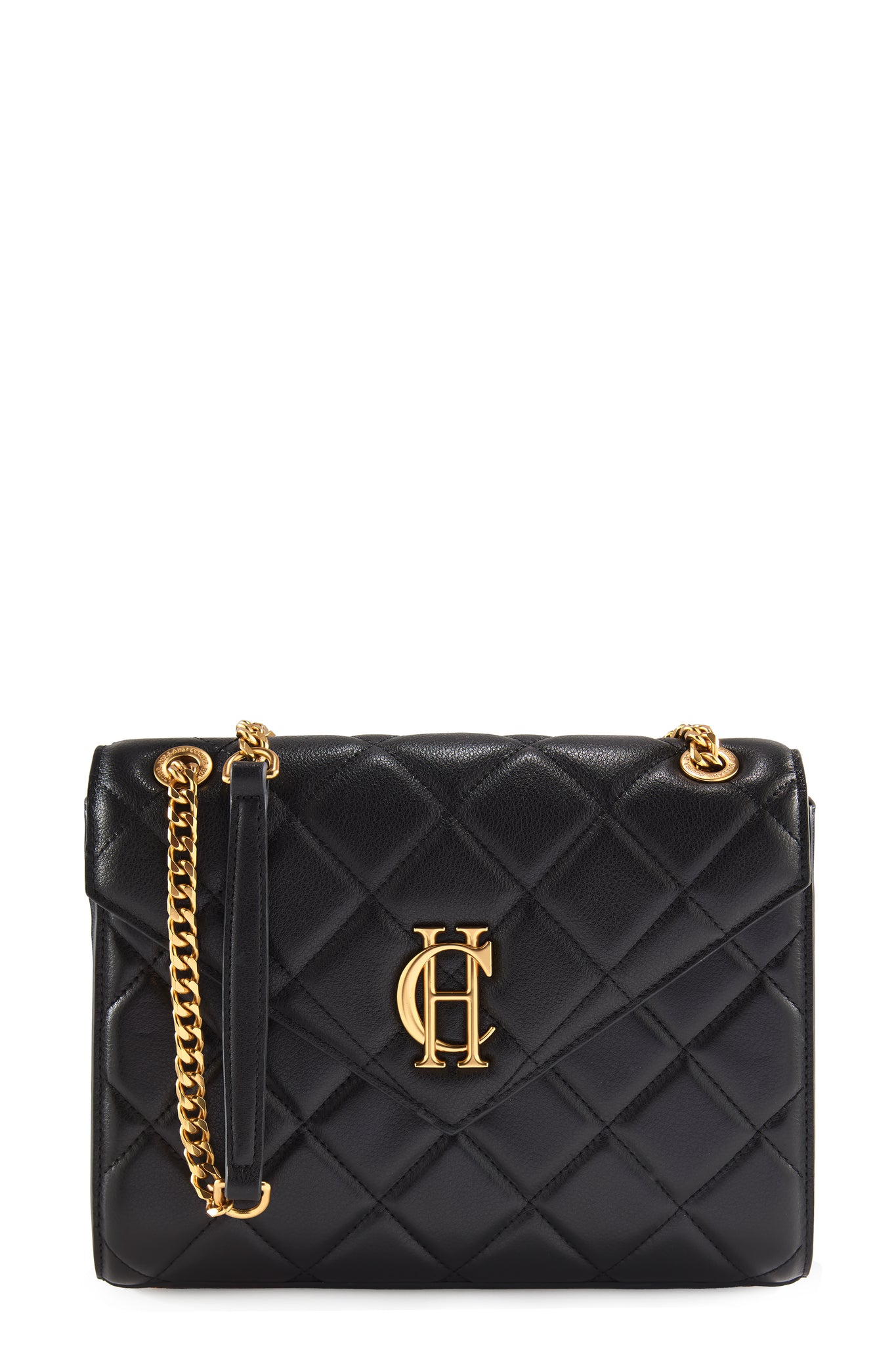 Knightsbridge Shoulder Bag (Black Leather)