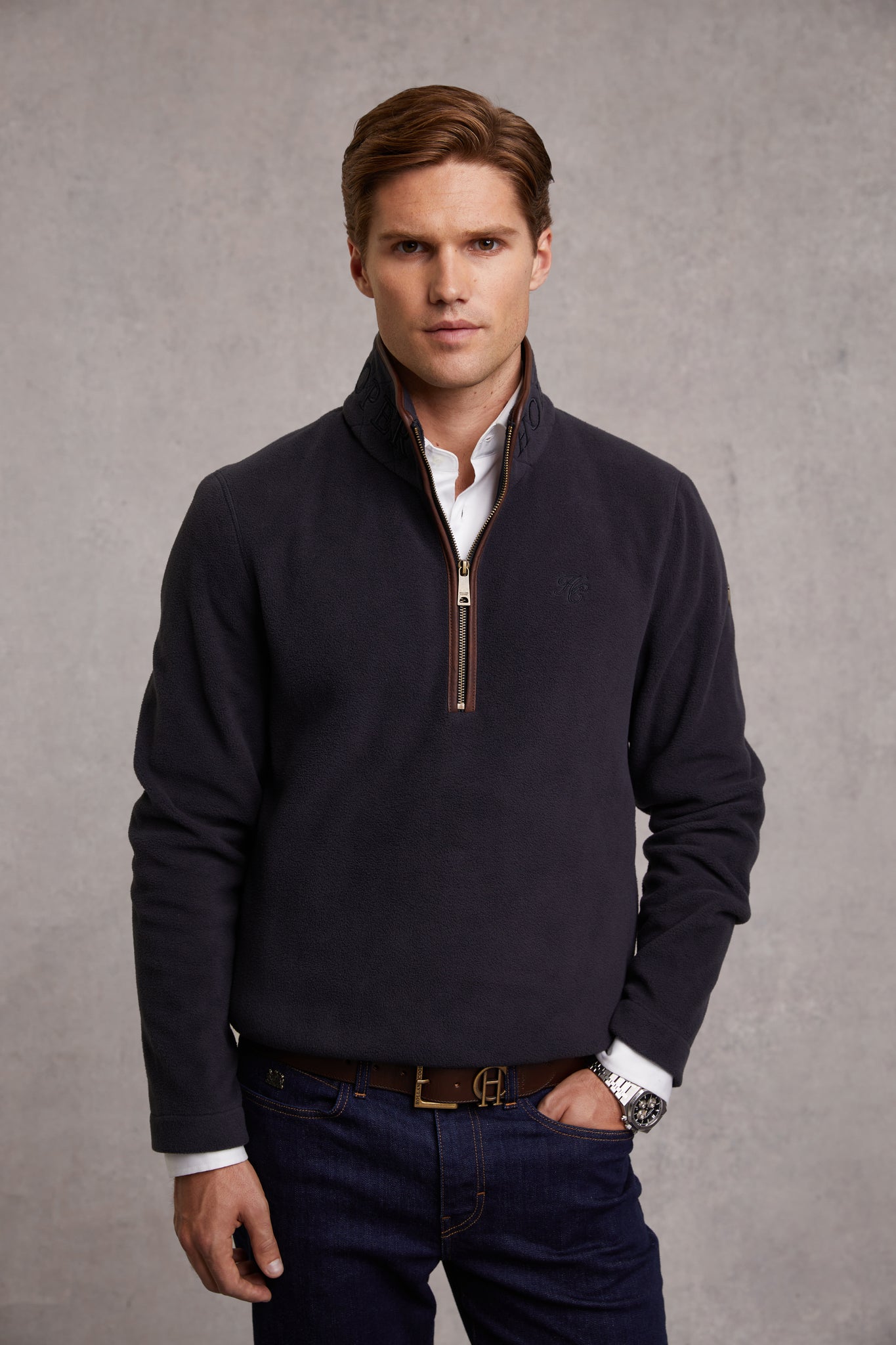 Country Fleece Quarter Zip (Ink Navy)