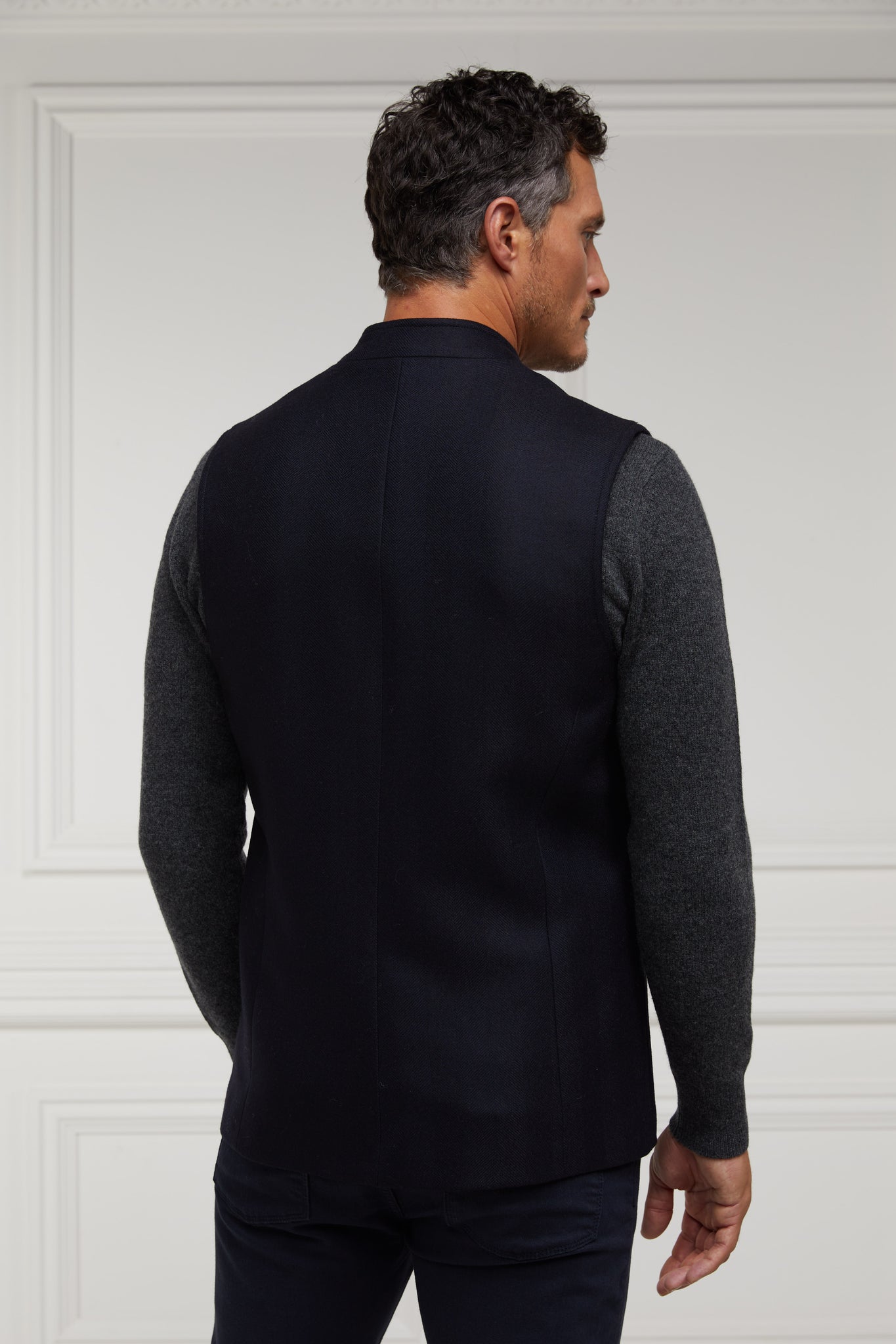 Nehru Gilet (Navy Loxley)