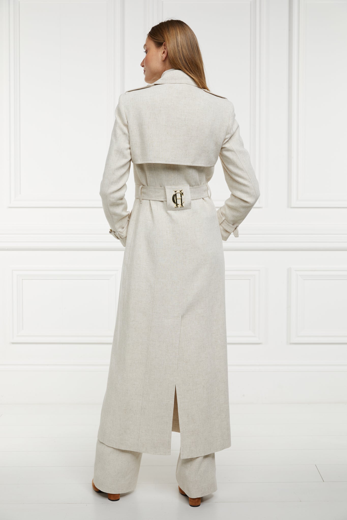 Full Length Marlborough Trench Coat (Natural Linen)