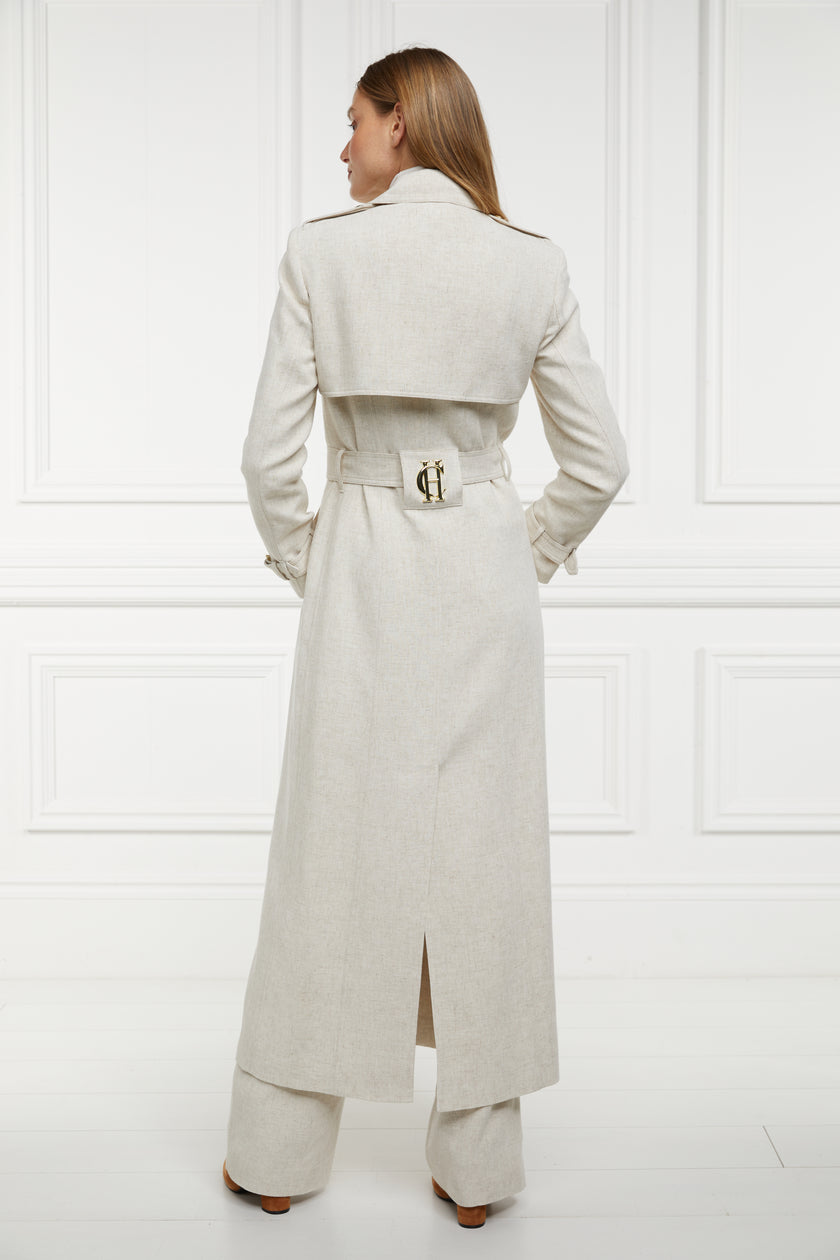 Full Length Marlborough Trench Coat (Natural Linen)