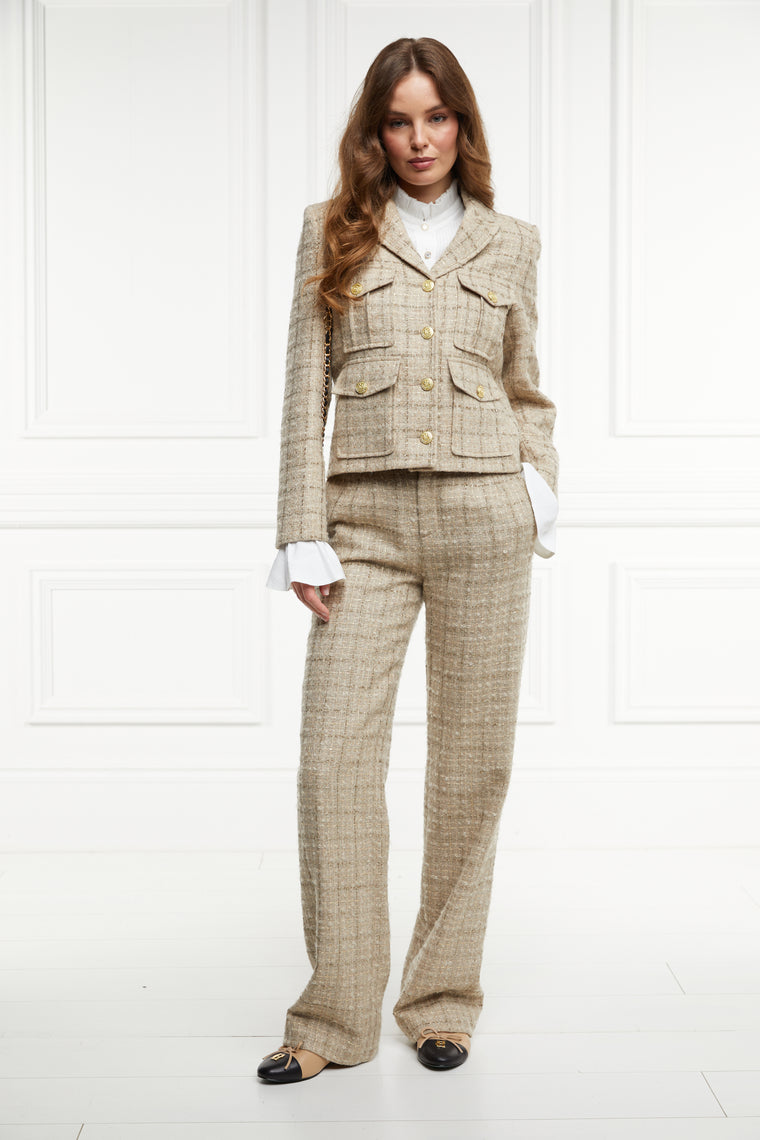 The Camel Sparkle Tweed Suit