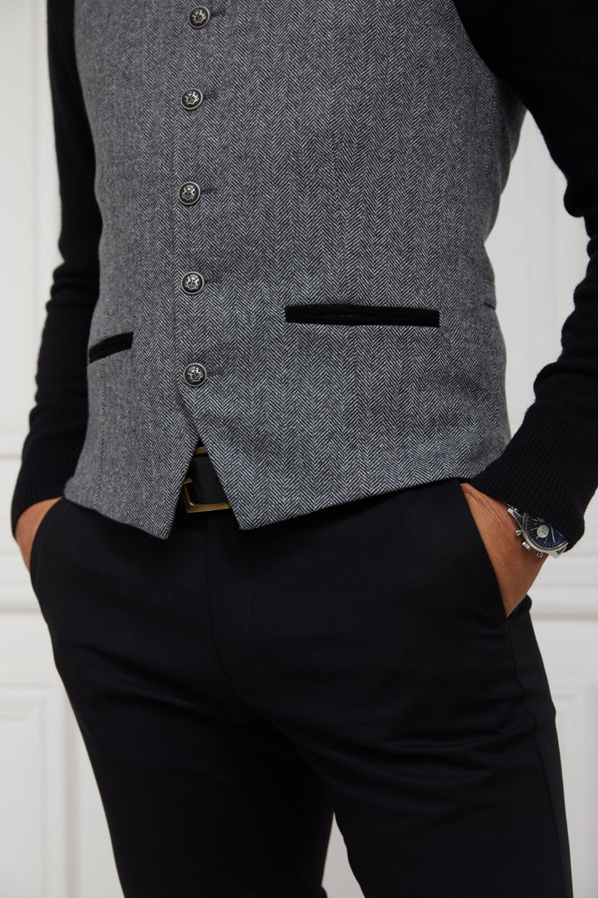 St James Waistcoat (Mono Herringbone)