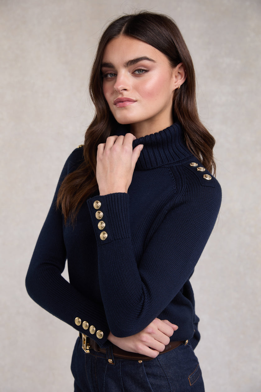 Finsbury Roll Neck (Ink Navy)