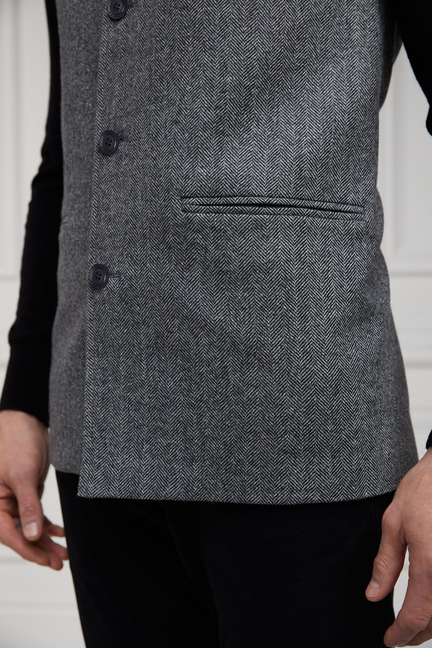 Nehru Gilet (Mono Herringbone)