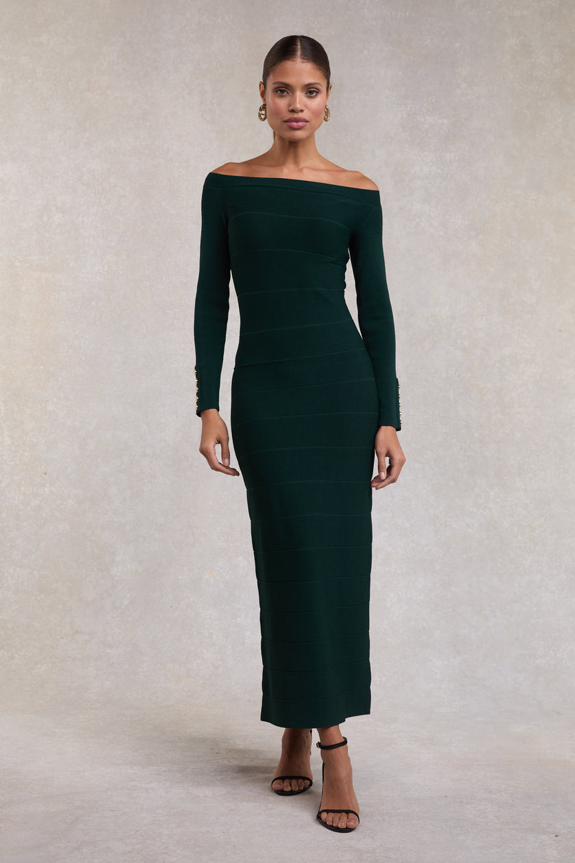 Christina Bandage Dress (Deep Emerald)