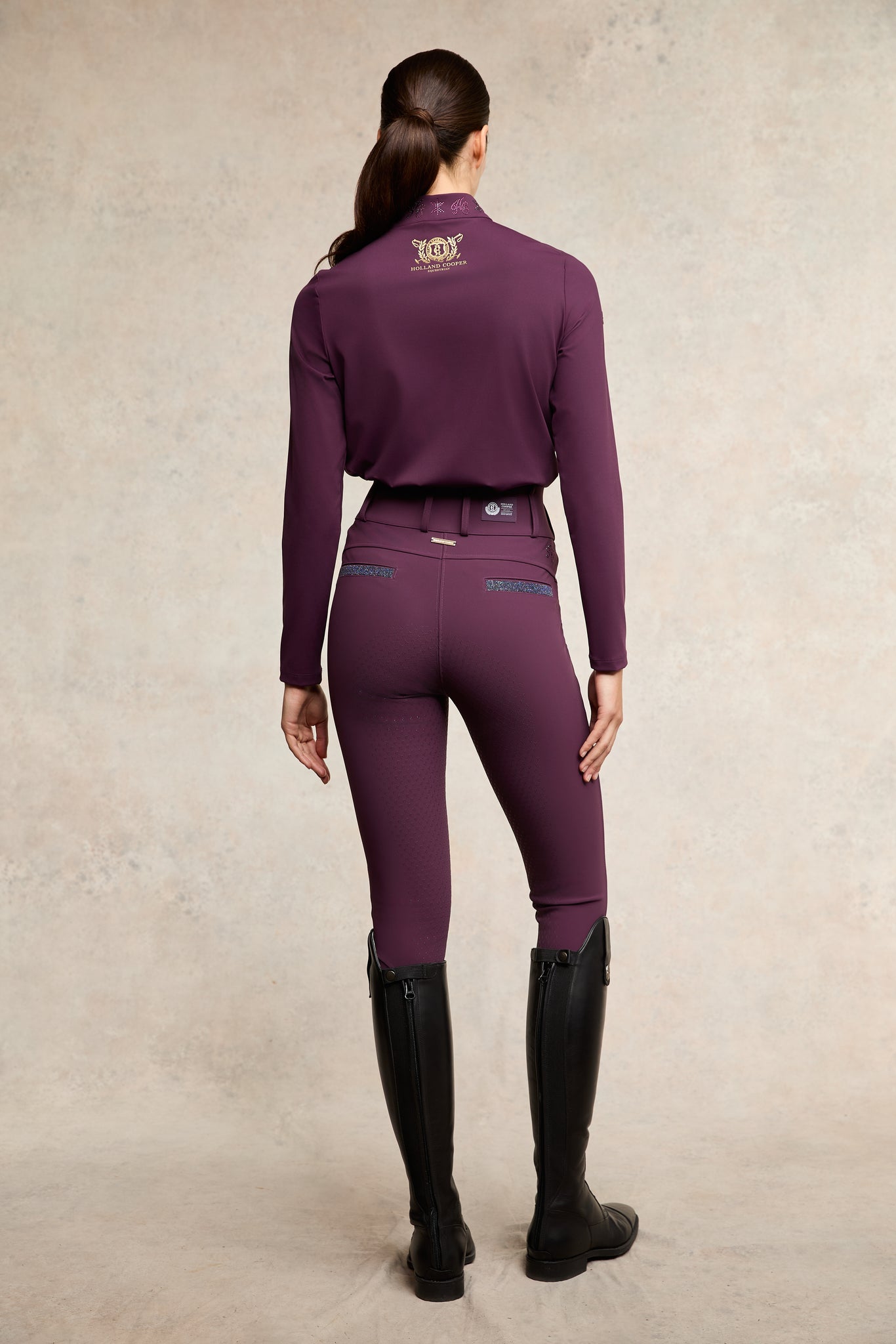 Premium High Rise Breeches (Aubergine)