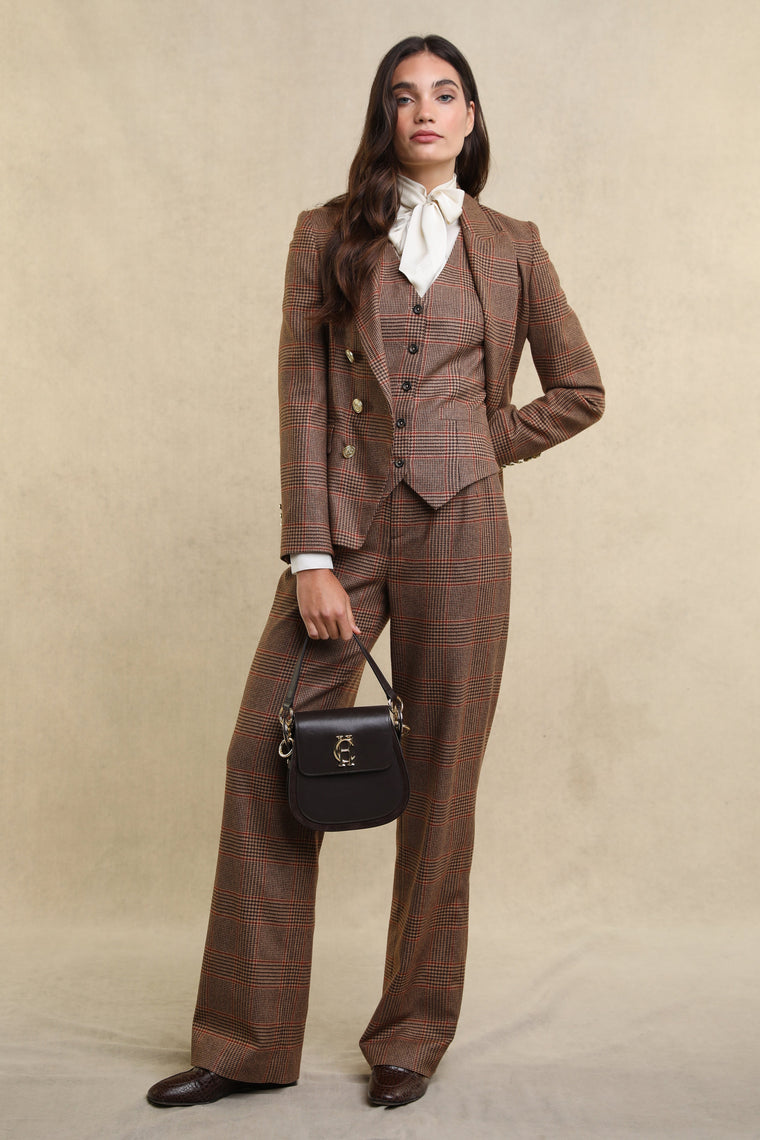 The Clarence Check Merlot Suit