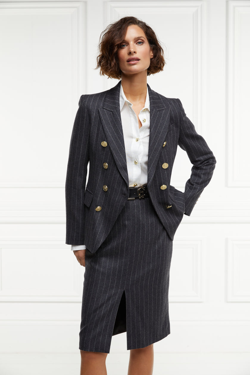 Knightsbridge Blazer (Charcoal Pinstripe)