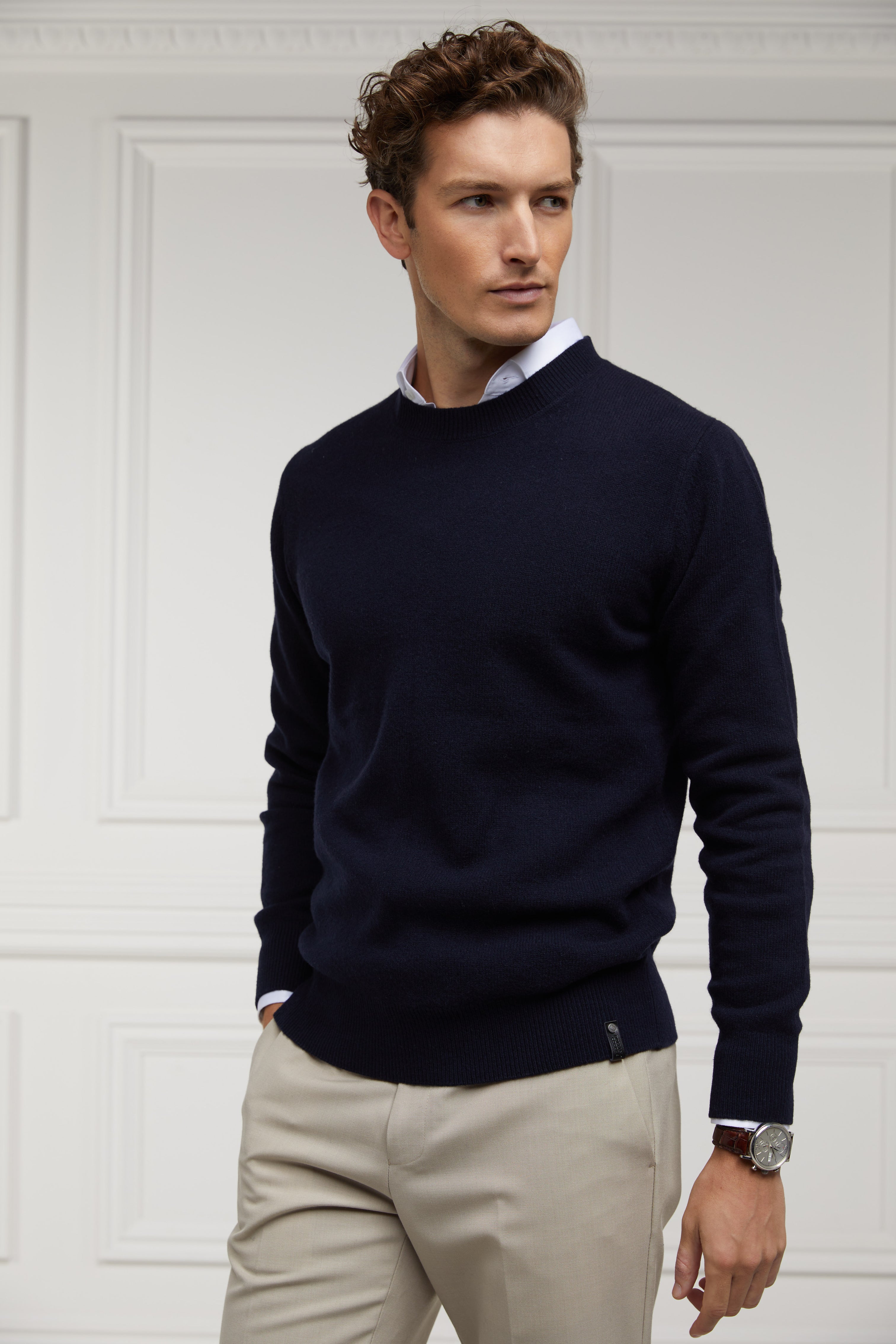 Byron Crew Neck Knit (Navy) – Holland Cooper