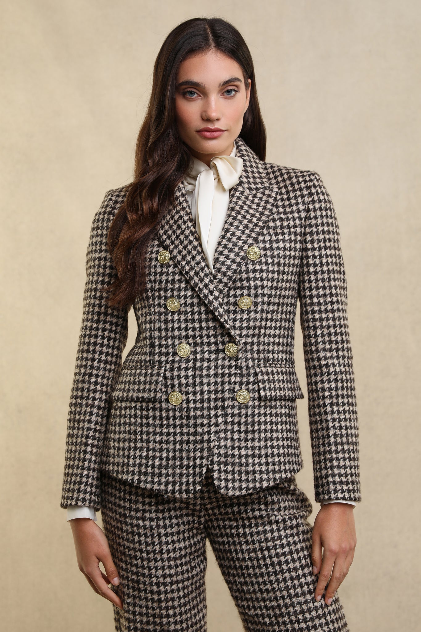 Knightsbridge Blazer (Coffee Houndstooth)