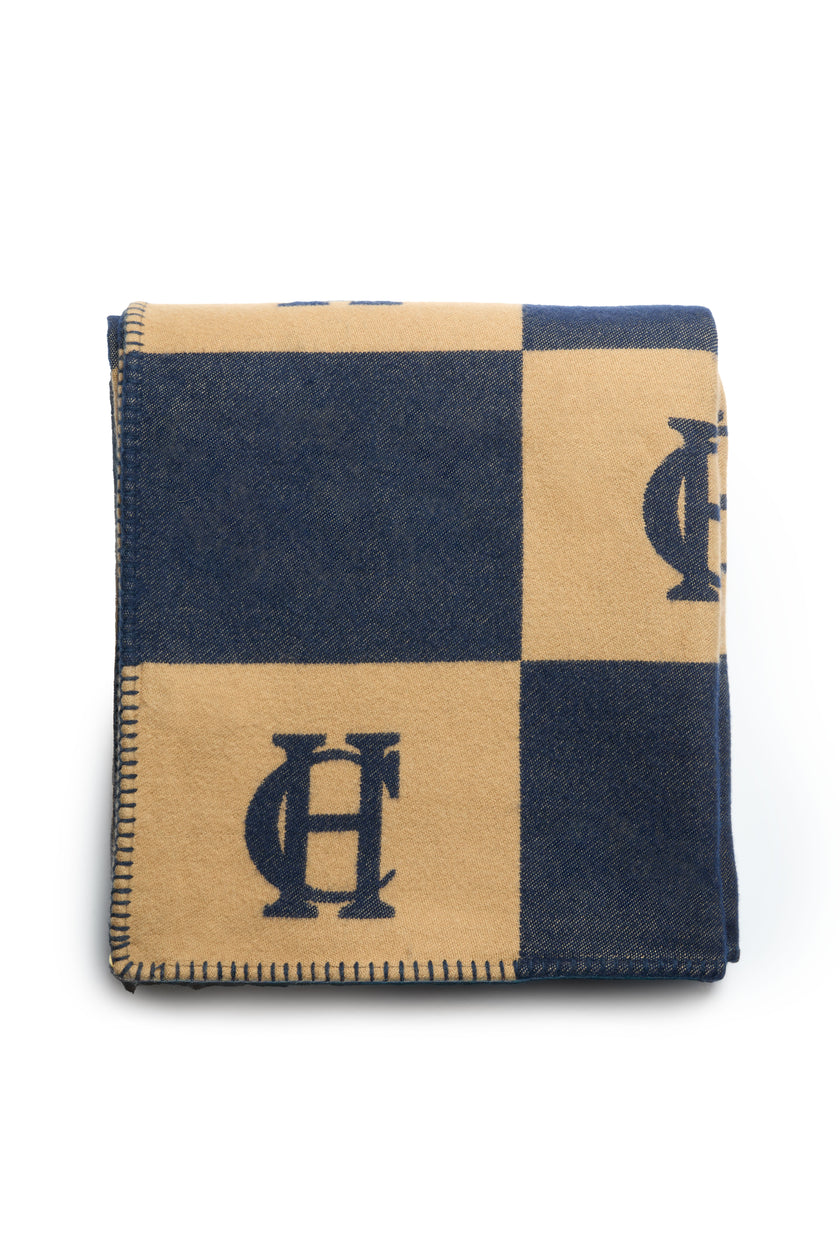 Luxury Blanket (Navy Camel)