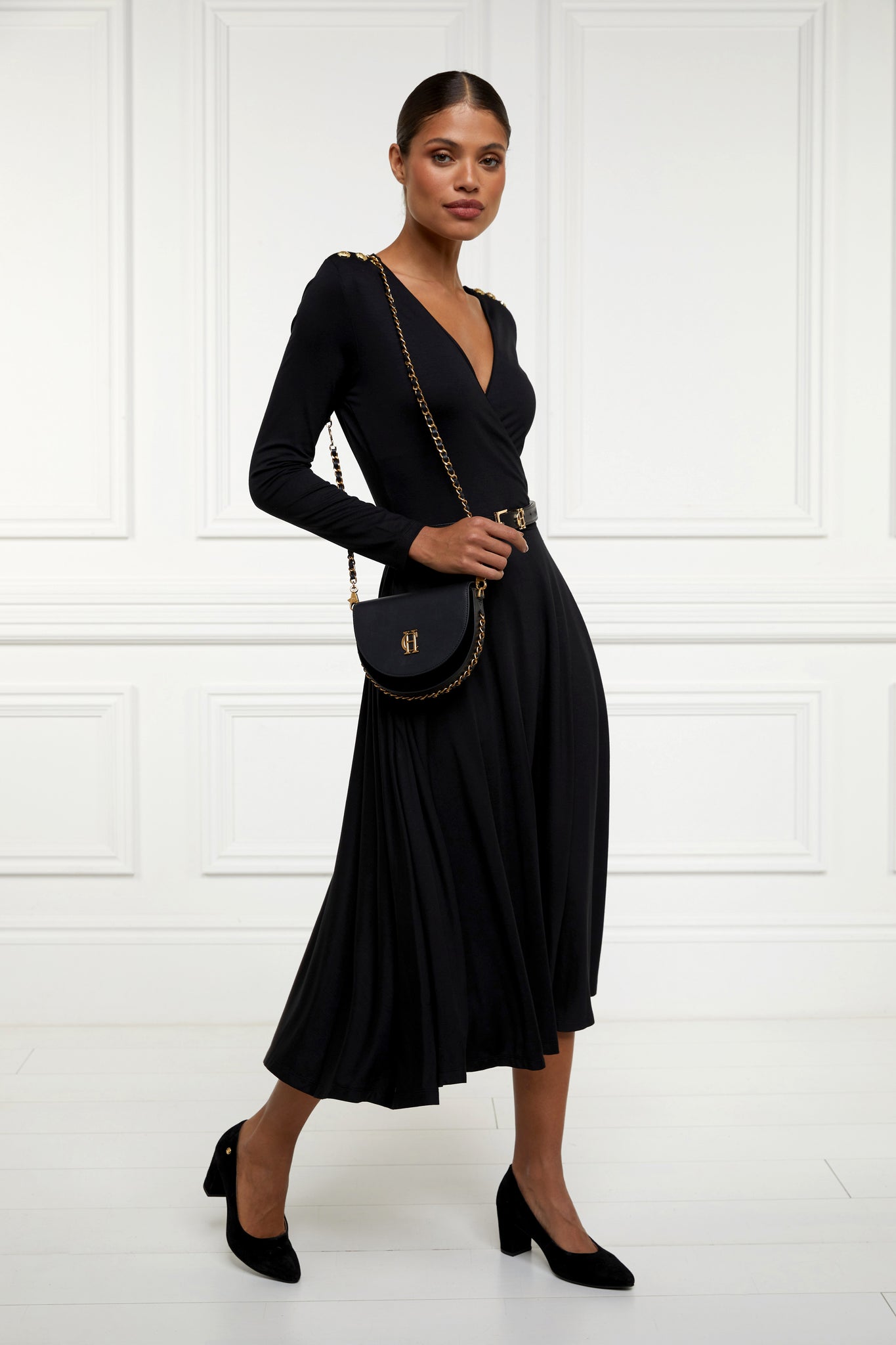 Judith black wrap dress best sale