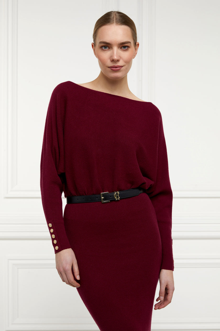 Leyla Knitted Dress (Wine)