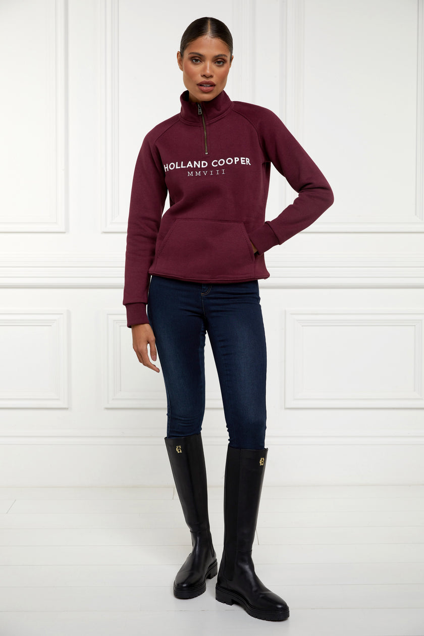 Sporting Heritage Zip Henley (Merlot)