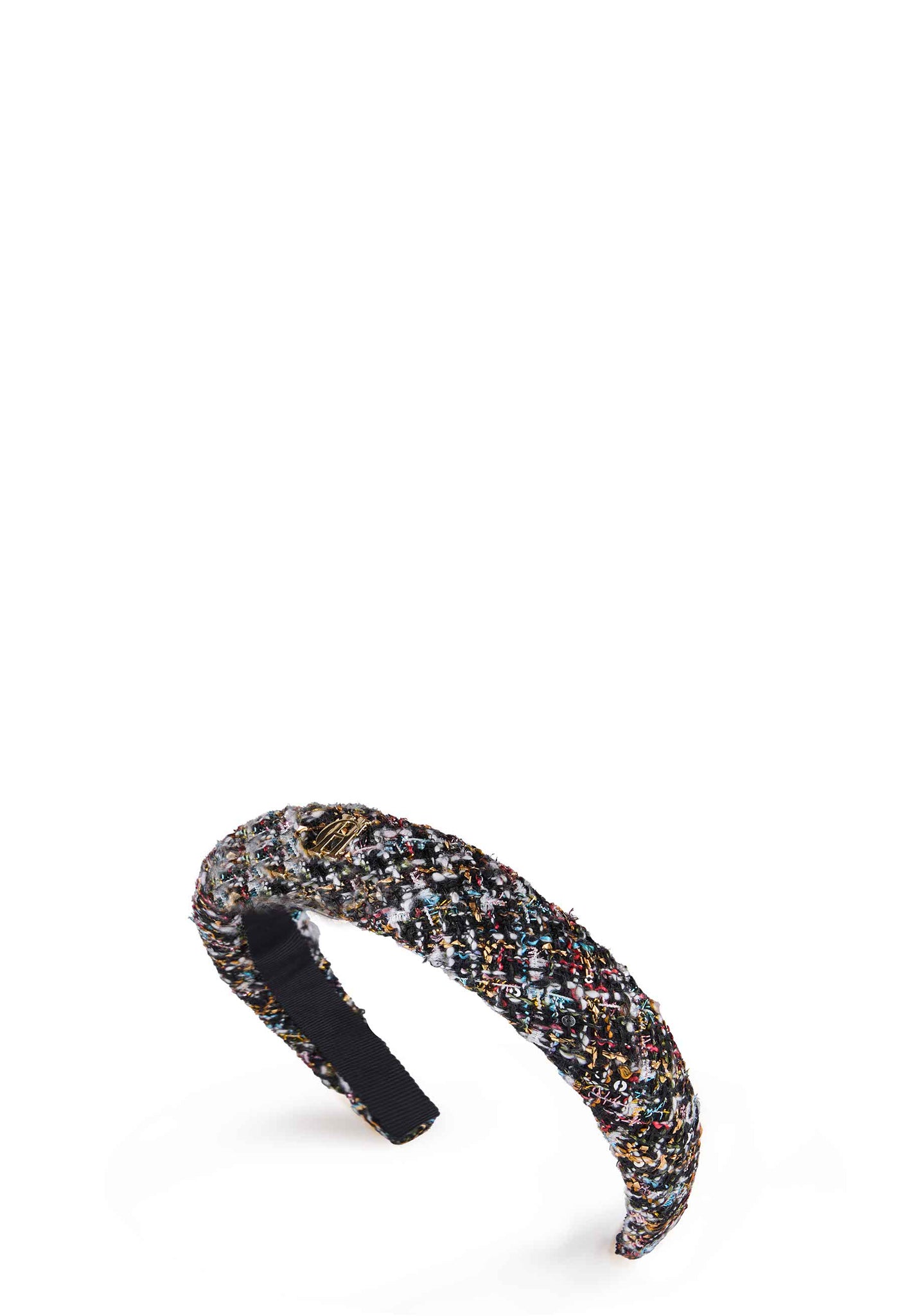 Narrow Headband (Black Sparkle Boucle)