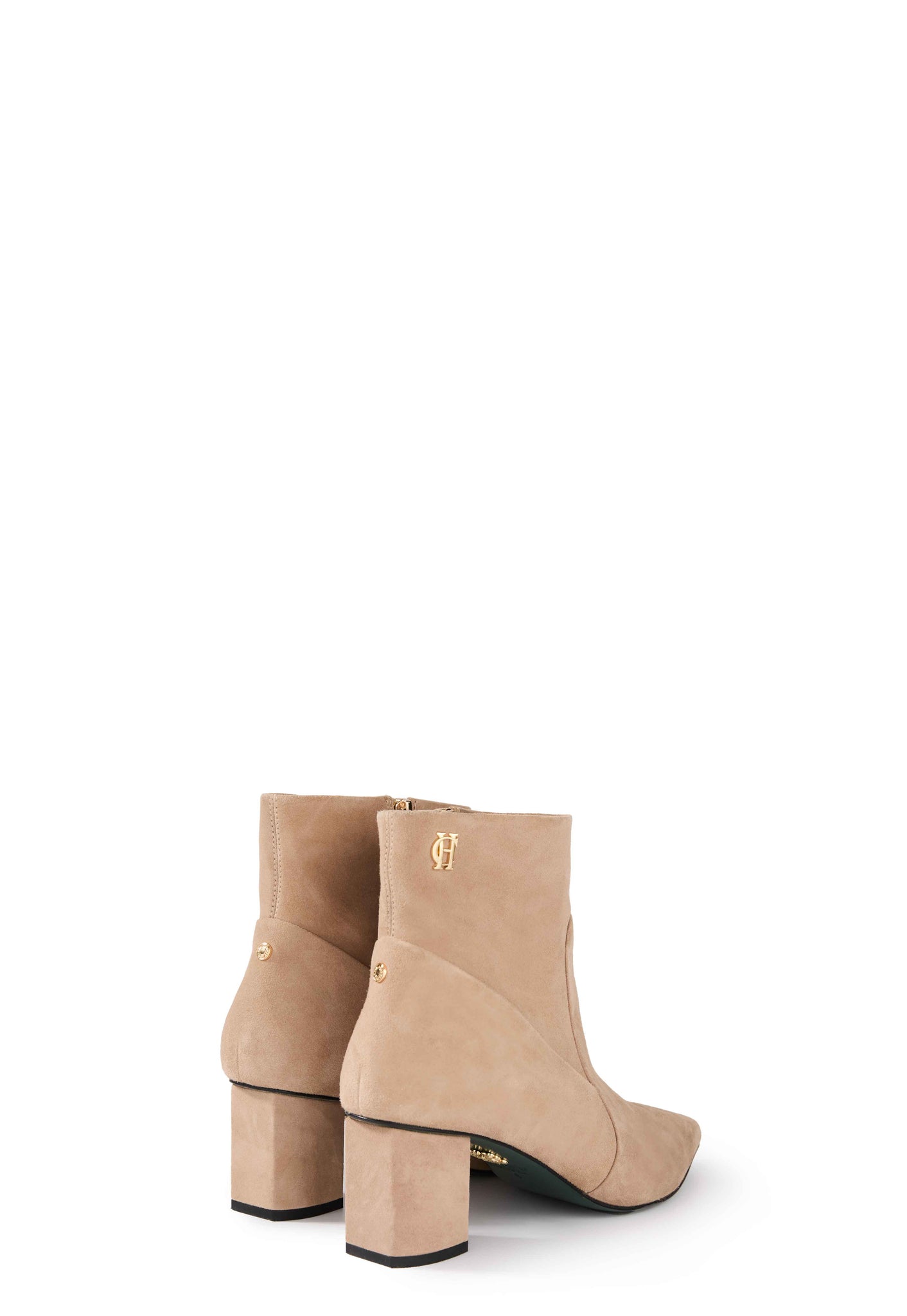 Regency Mid Heel Boot (Taupe Suede)