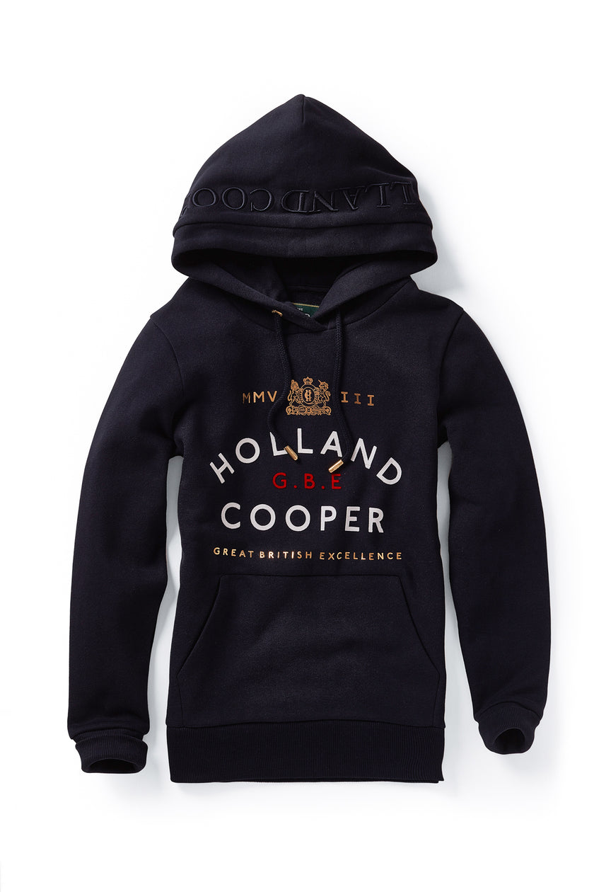 GBE Flock Logo Hoodie (Mid Grey Marl) – Holland Cooper ®