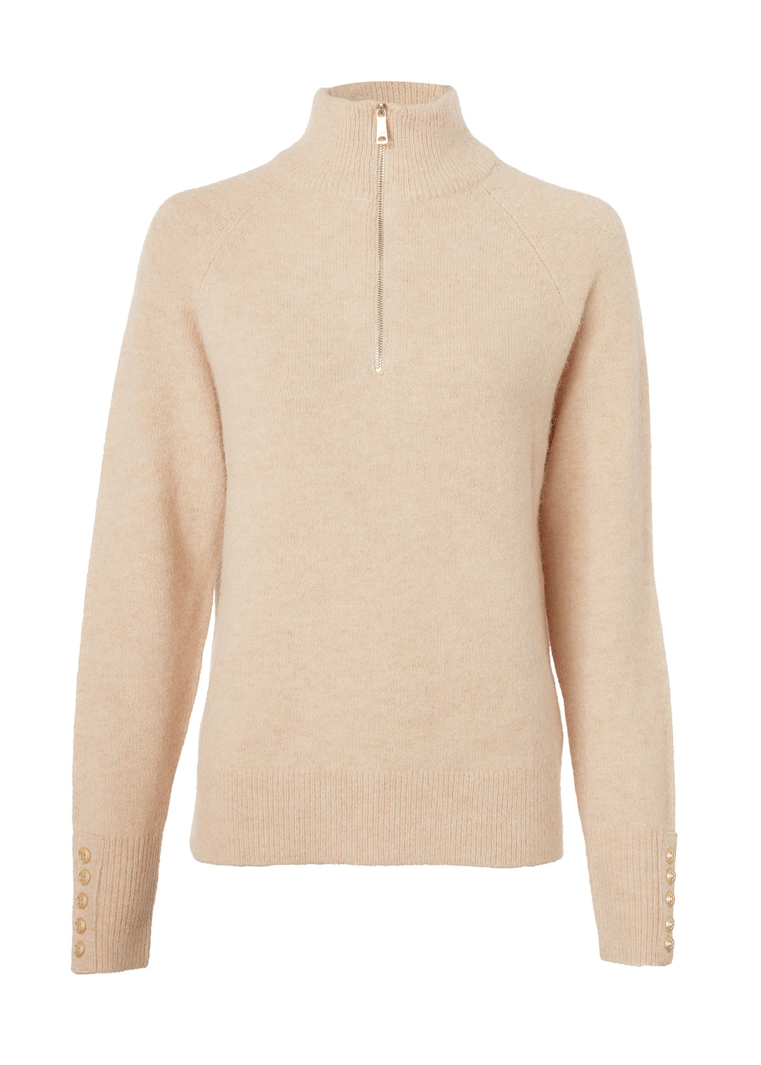 Tori Half Zip Knit (Camel) – Holland Cooper