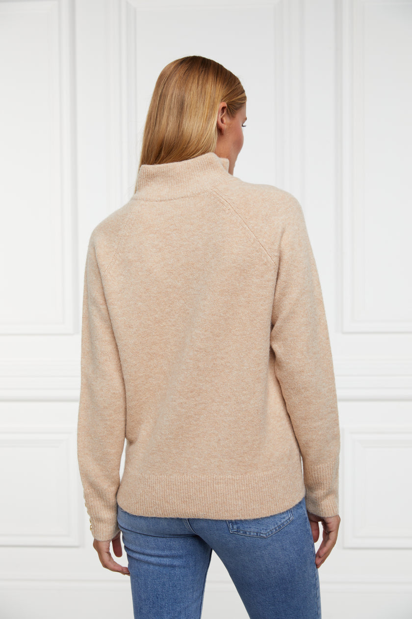 Tori Quarter Zip Knit (Camel)