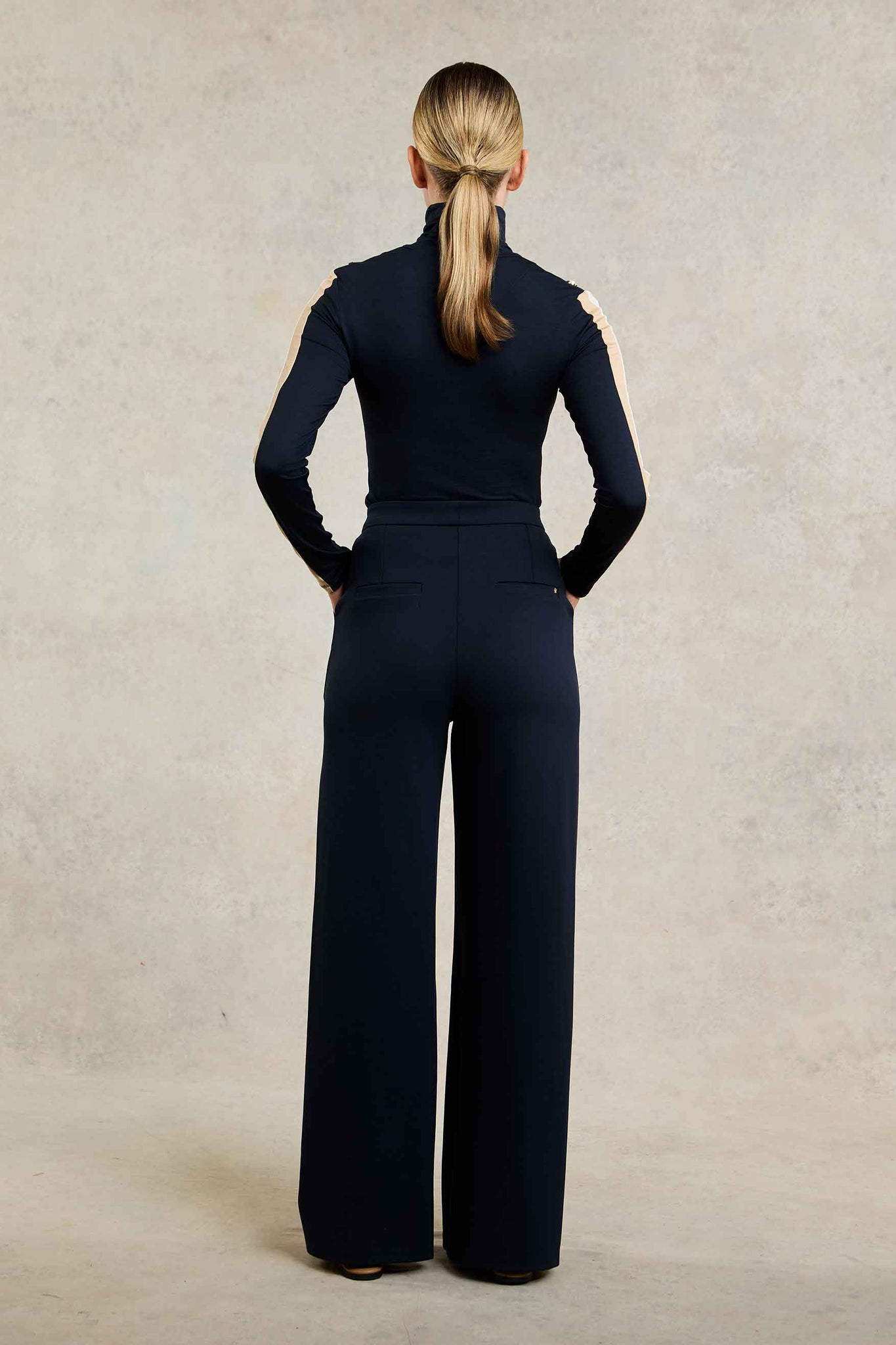 Wide Leg Pant (Navy Navy)