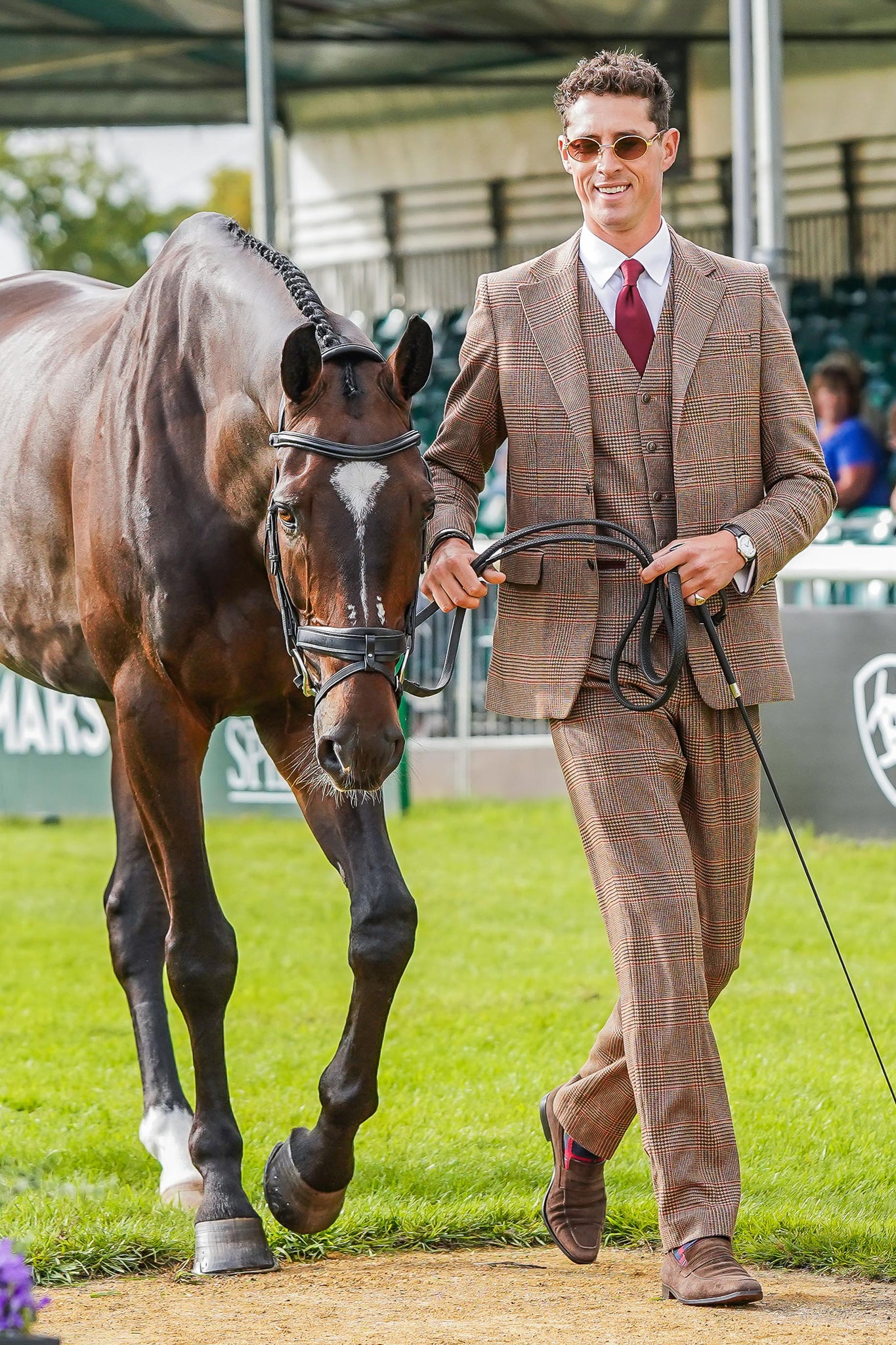 The Classic Trouser (Clarence Check Merlot)