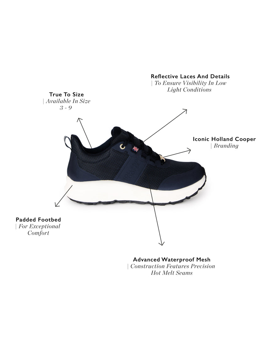 Burghley Waterproof Trainer (Ink Navy)