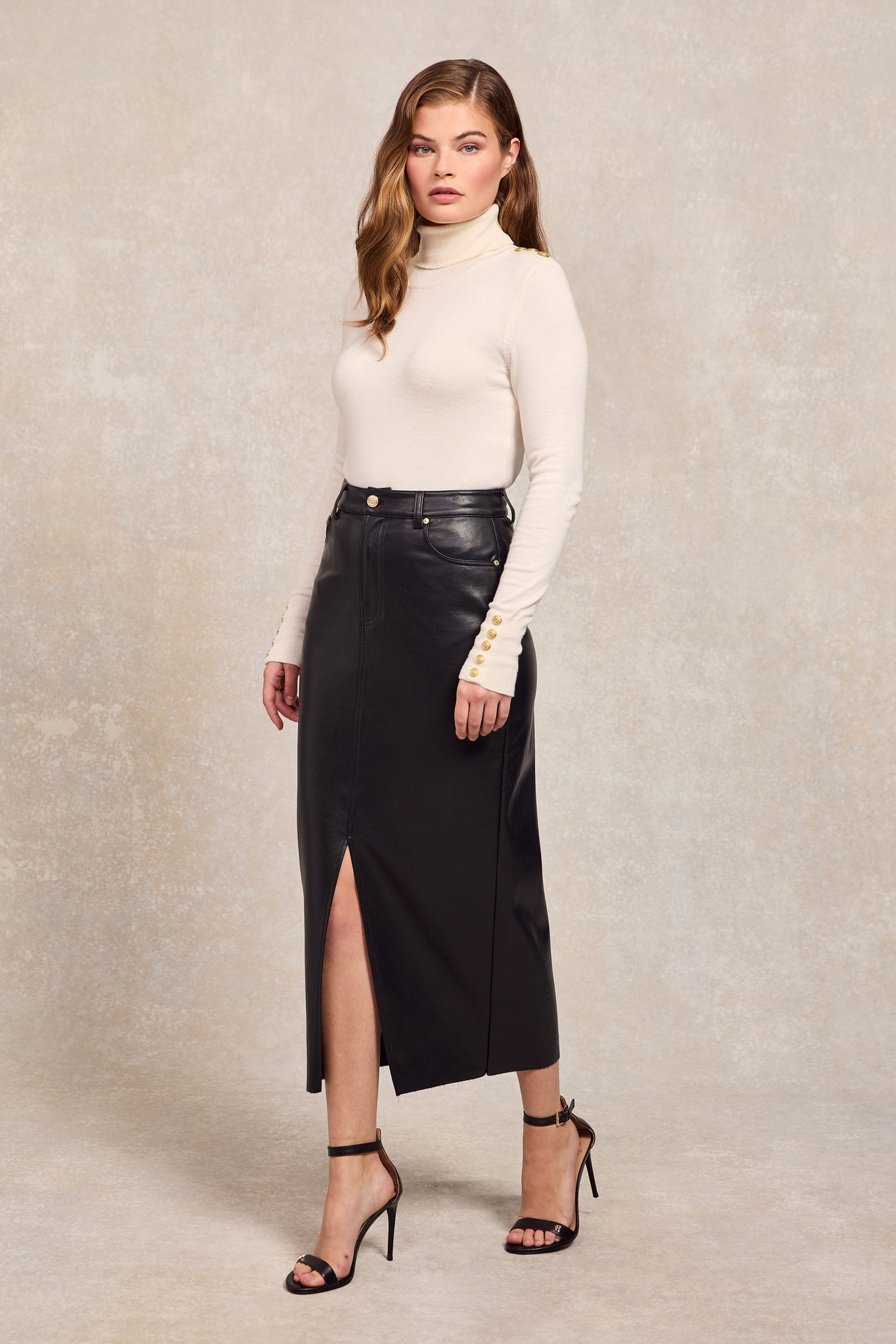 PU Maxi Skirt (Black)