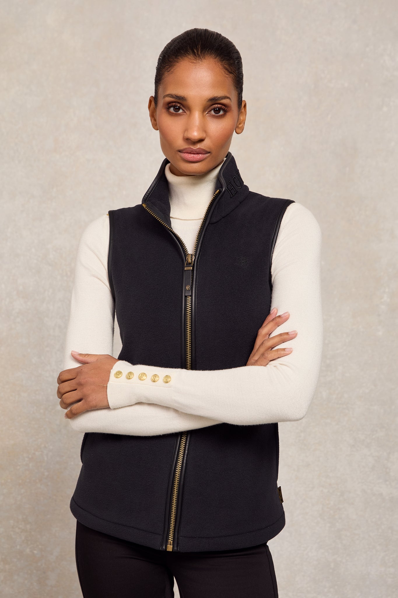 Country Fleece Gilet (Black)