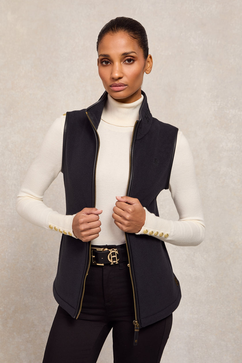 Country Fleece Gilet (Black)