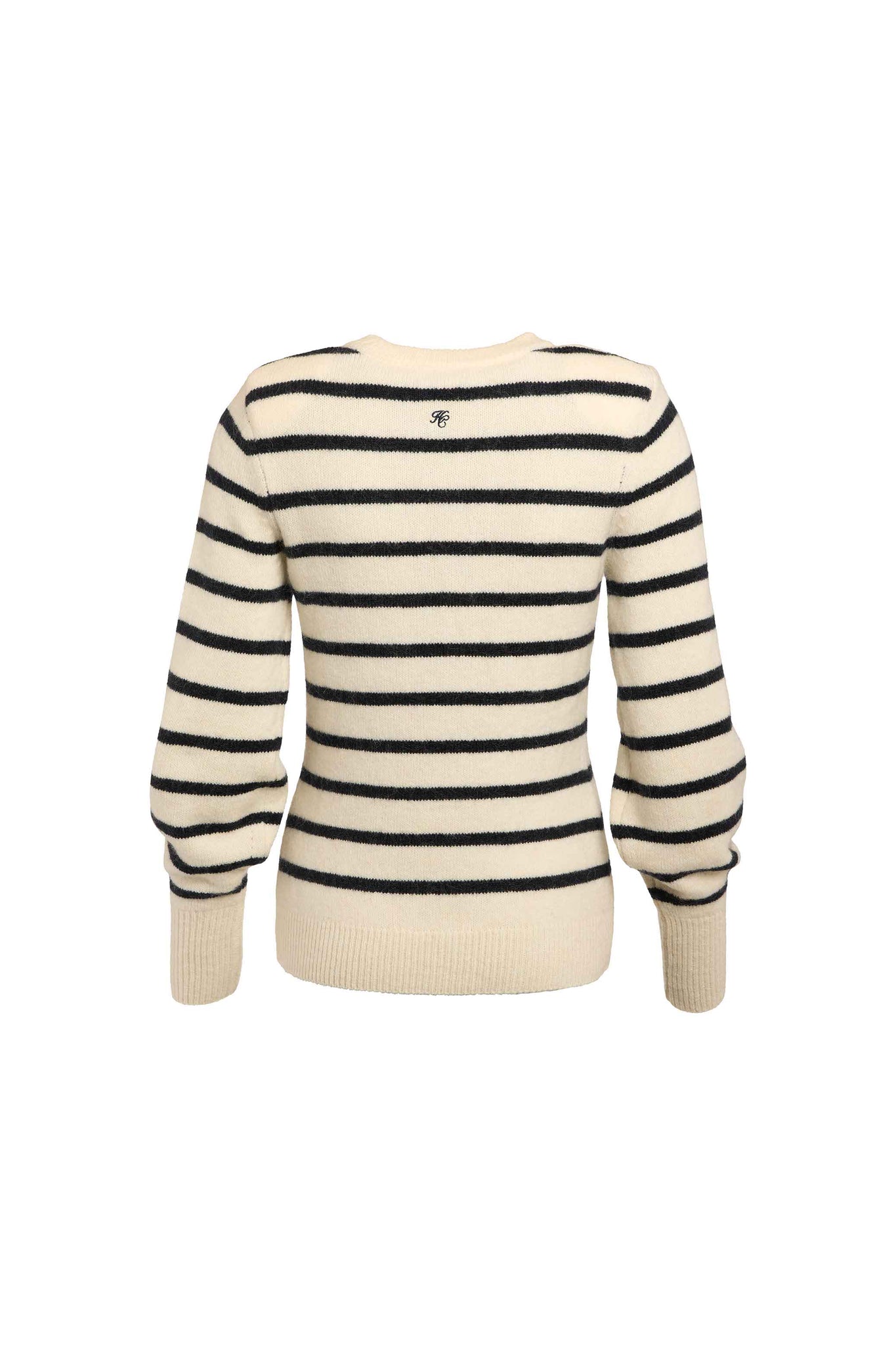 Isla Crew Neck Knit (Natural Stripe)