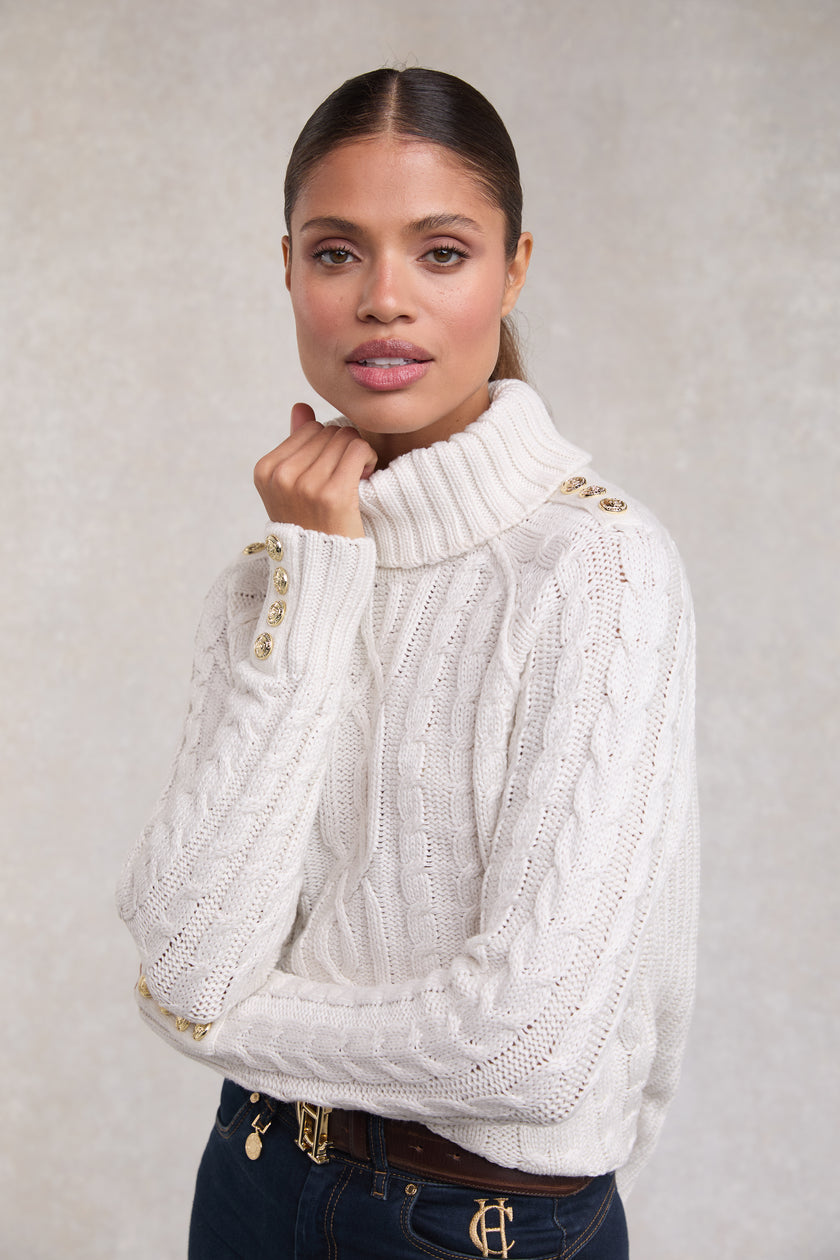 Ontario Roll Neck Knit (Winter White)