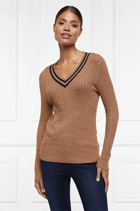 Zoe Knit (Dark Camel Marl)