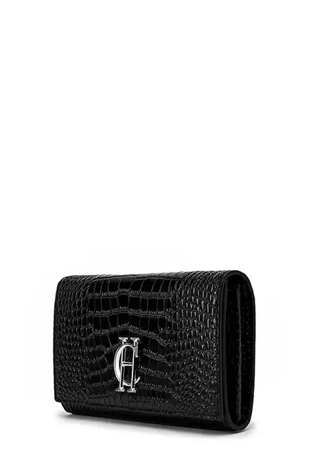 Highbury Clutch Bag (Black Silver)