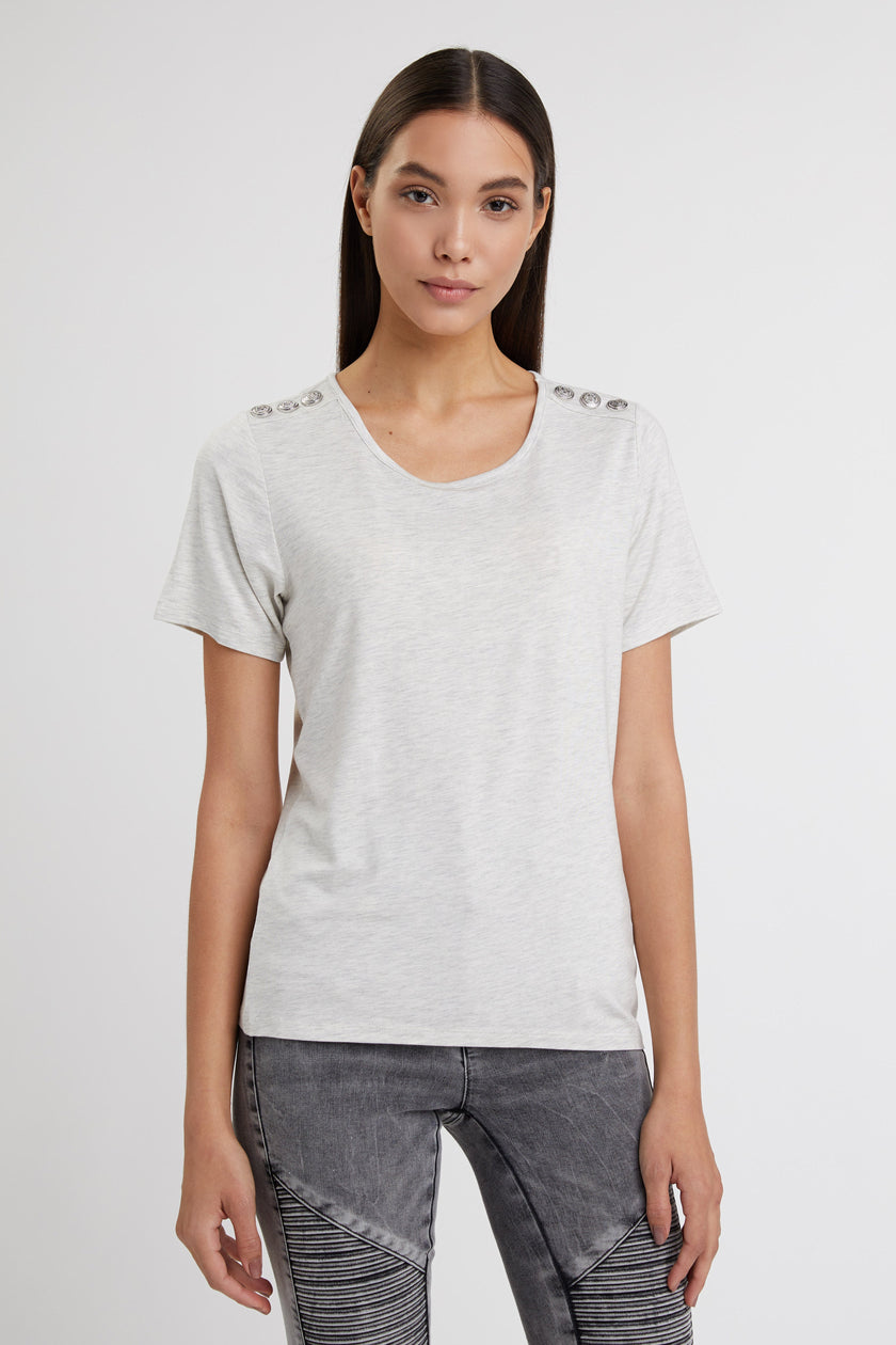 Relax Fit Crew Neck Tee (Ice Marl)