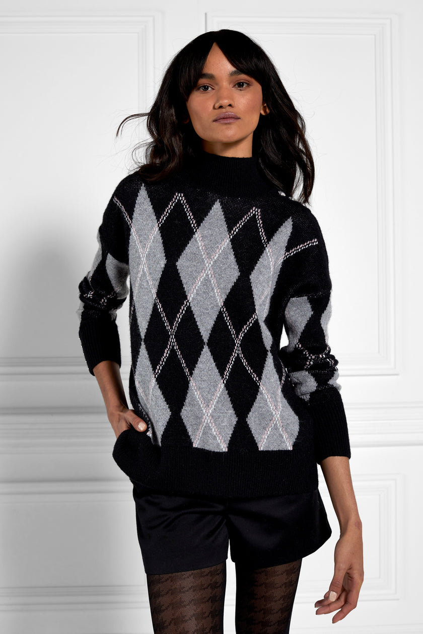 Heritage Argyle Knit Jumper (Mono)