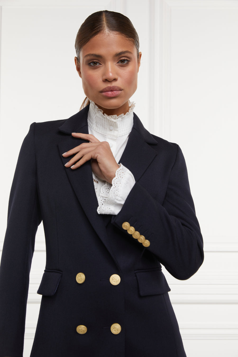 Double Breasted Blazer (Navy Twill) – Holland Cooper