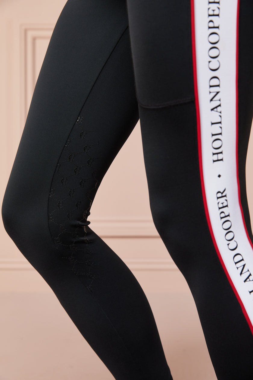 Heritage Panel Legging (Black)