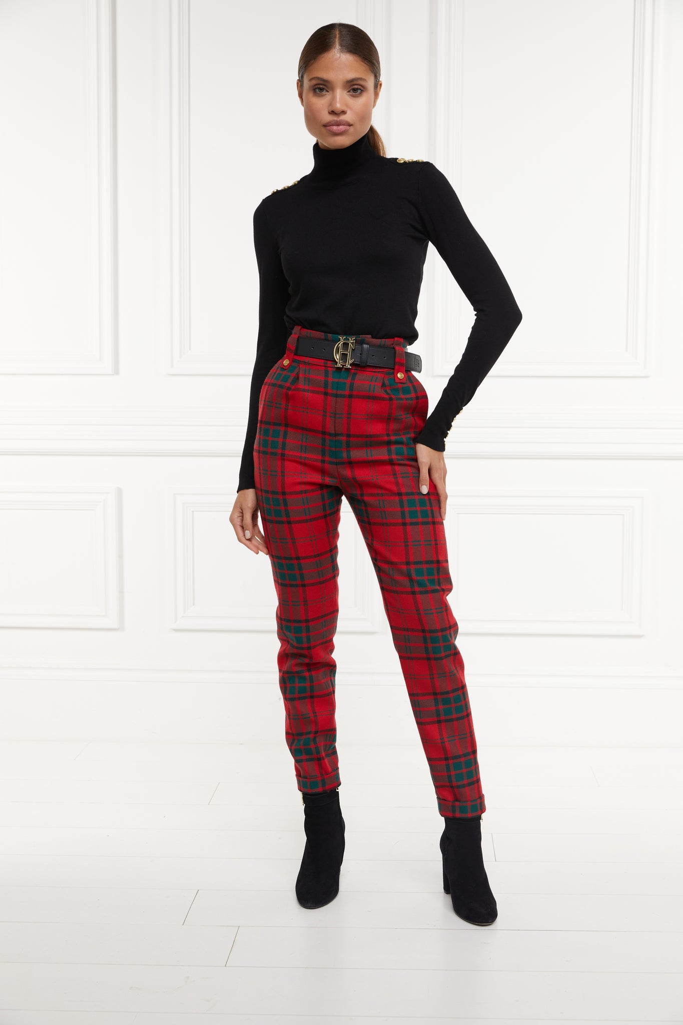 Checked trousers  RedChecked  Men  HM IN