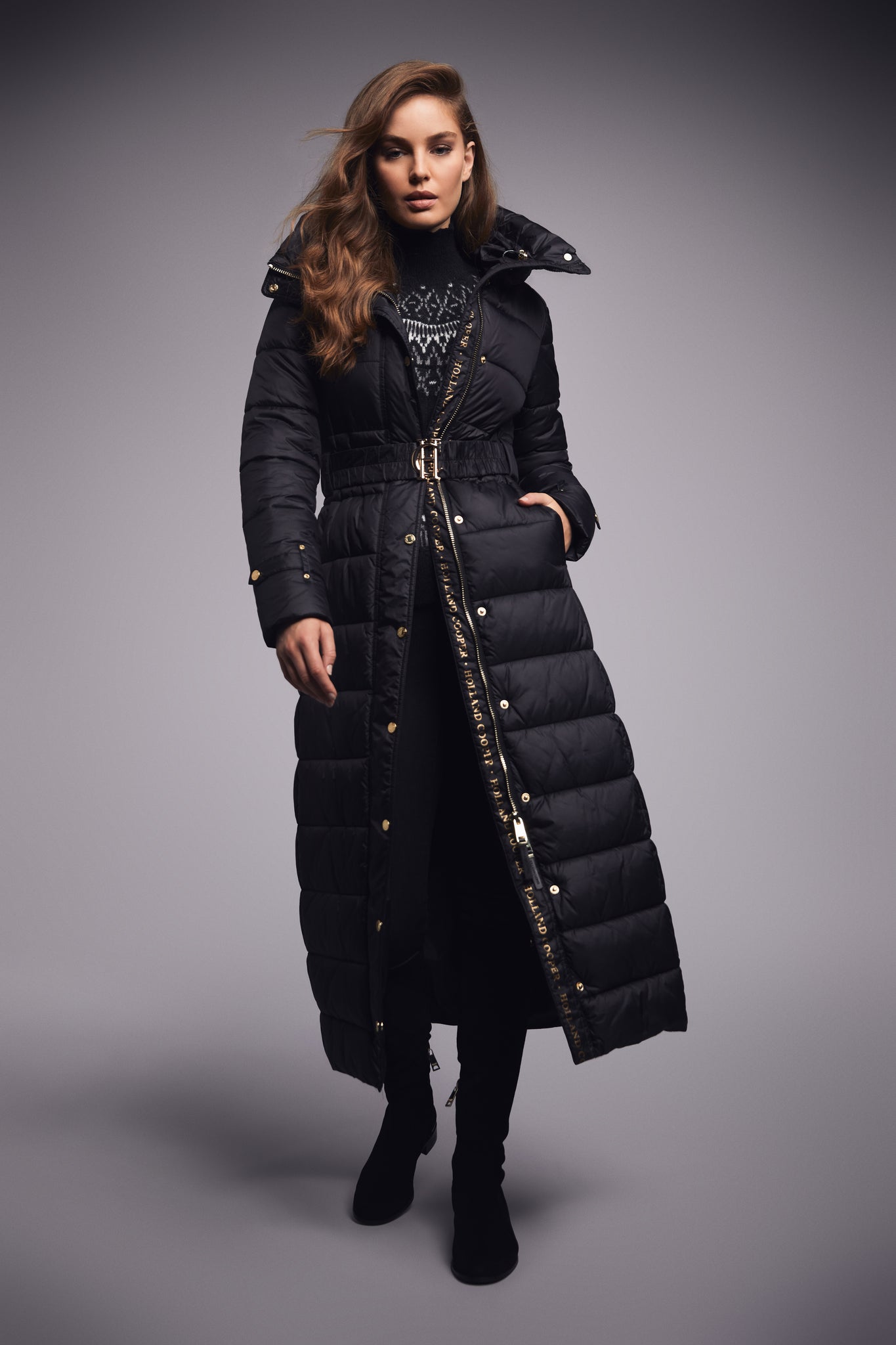 The Arosa Longline Coat (Black) – Holland Cooper ®