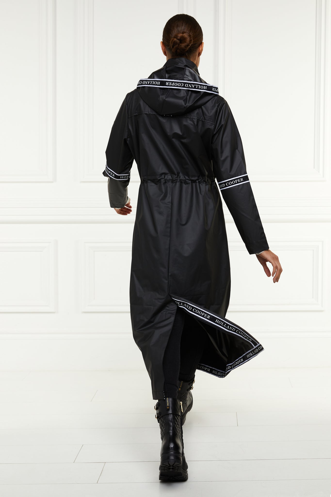 Longline Rain Coat (Matte Black)