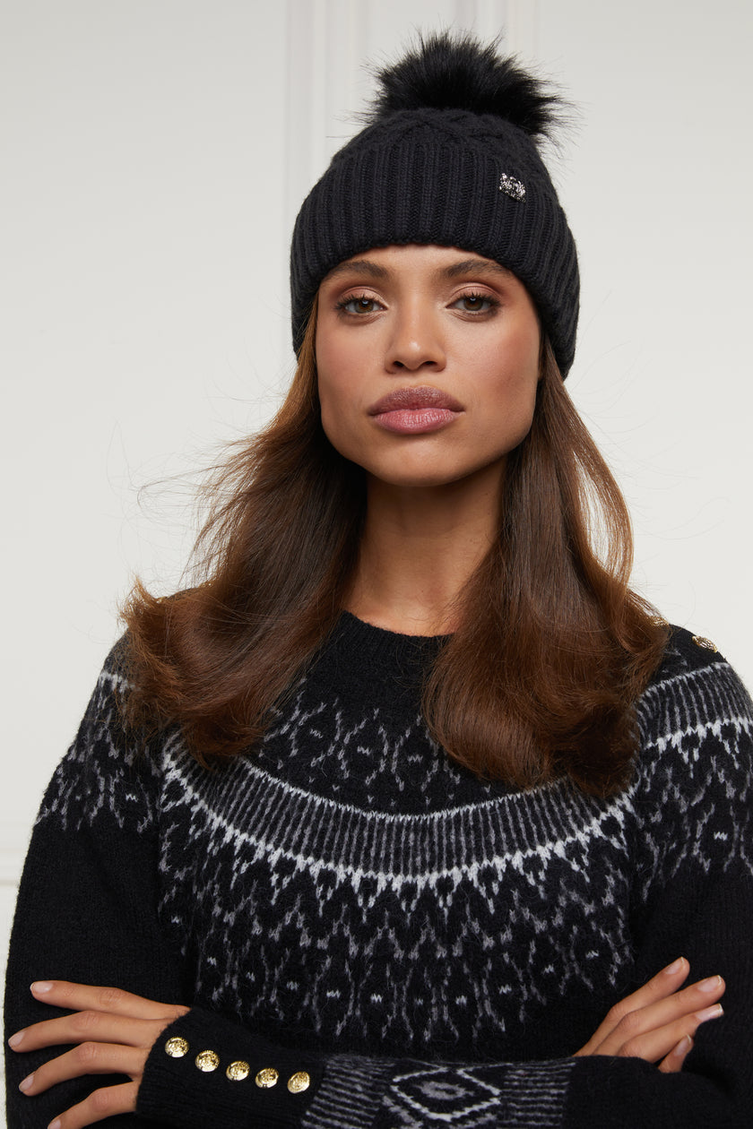 Windsor Bobble Hat (Dark Grey Marl)