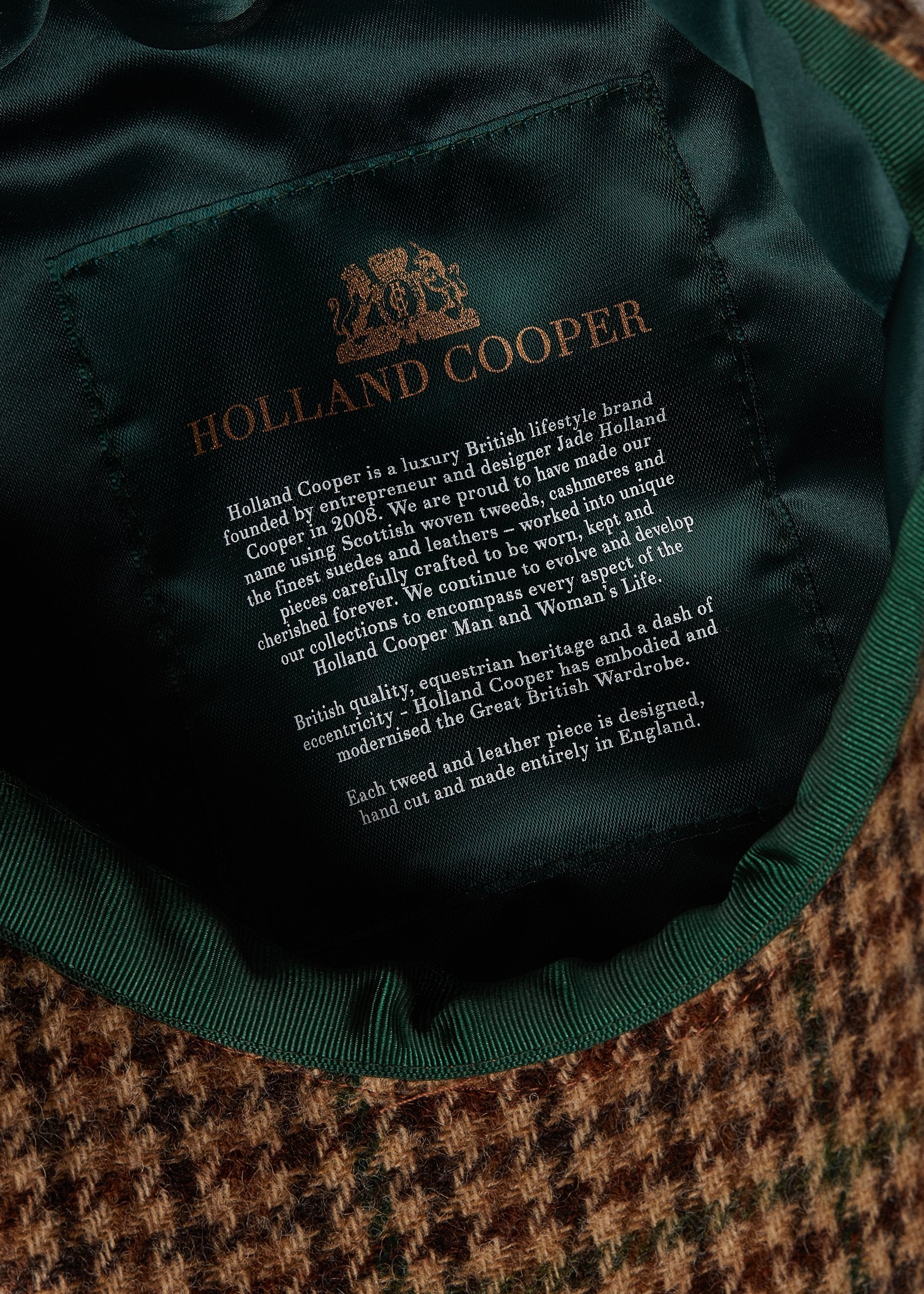 Baker Boy Cap (Hailes Green Tweed) – Holland Cooper