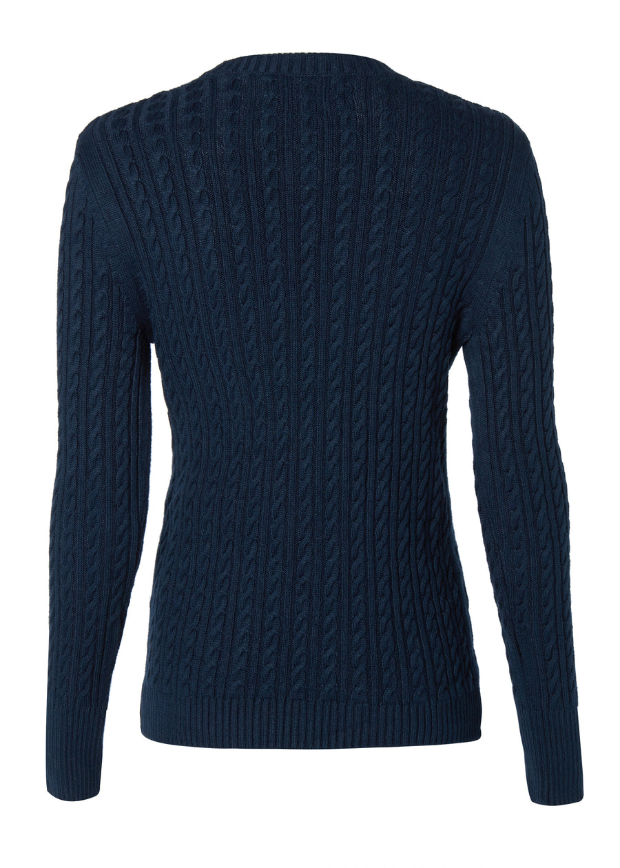 Seattle Cable Crew Knit (Ink Navy) – Holland Cooper