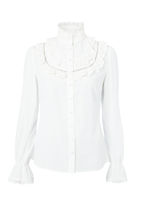 Audley Lace Blouse (White) – Holland Cooper