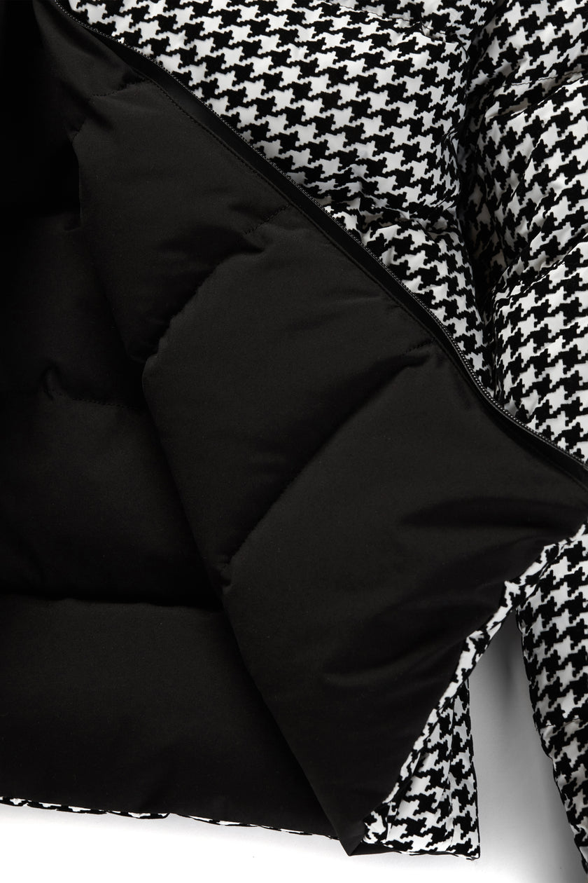 Hambury Reversible Down Puffer (Black Houndstooth)